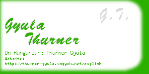 gyula thurner business card